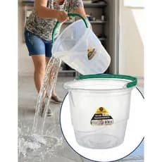 Balde Plástico Reforçado Transparente Resistente Multiuso Limpeza Casa Cozinha Jardim 12 Litros