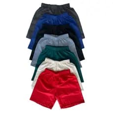 Kit 5 Bermudas Infantil Moletinho Liso Sortido Menino 2 à 8 Anos
