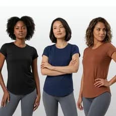 Kit 3 Camisetas Academia Feminina Dry Fit Treino Blusa Caminhada Treino Musculação