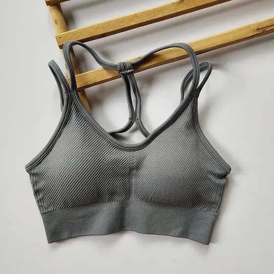 Sutiã Esportivo Respirável para Mulheres, Top de Fitness à Prova de Choque, Top Curto para Academia, Sutiã Push Up, Top