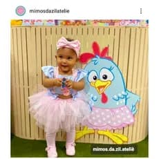 fantasia galinha pintadinha,fantasia aniversário,roupa mesversario, ensaio fotográfico,roupas meninas,fantasia festiva