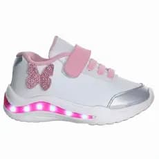 Tênis Kids Com Luzinha de LED que Piscam E Borboleta Glitter Super Divertido E Confortável