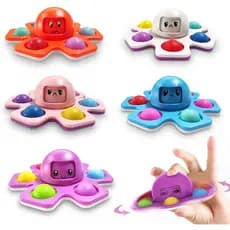 Polvo Rosto Pop It Infantil Spinner Brinquedos/Fidget Toys