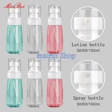30ml 60ml 100ml  Frasco Borrifador Vazio de Plástico Transparente com/Garrafa Loção