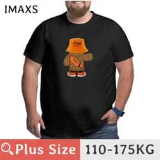 Camiseta Masculina Plus Size com Estampa de Urso, 110-175KG, Tamanho Grande, Camisetas Gráficas de Algodão para o Verão