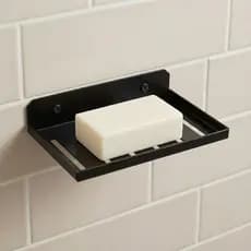 Porta Sabonete Saboneteira Sabão De Aço Parafusado Para Fixação Para Parede De Casa Para Banheiro