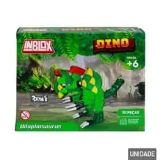 Blocos de Montar Mini Dino | Dinossauro Montável Infantil | Modelos Sortidos Inblox | Dinossauro Colecionável