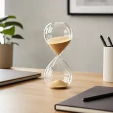 Ampulheta Decorativa 15 Minutos de Vidro e Areia | Enfeitei de Escritório - Item Decorativo