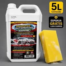 SHAMPOO COM CERA DE CARNAÚBA 5 LITROS AUTOMOTIVO + BRILHO