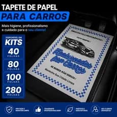 Tapete de Papel p/ Carro 50x40 cm 100 unidade