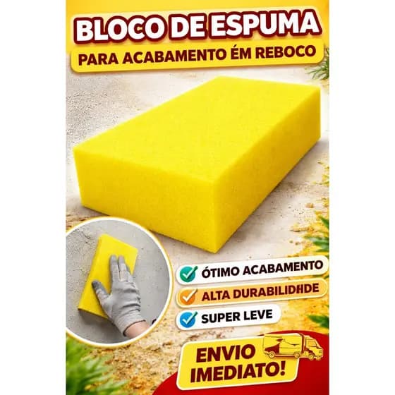 Bloco Pedaço Espuma Pedreio / Reboco / Rejunte e Acabamento