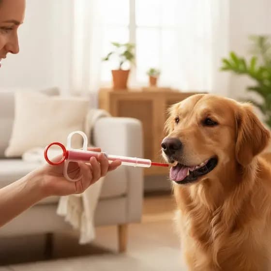 Aplicador De Comprimidos Seringa P/ Cães E Gatos Seringa 3ml Medicação Fácil