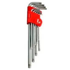 Jogo Chave Torx Longa Extra CRV 9 Peças