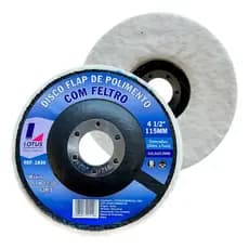 Kit Discos Flap De Polimento Com Feltro 115mm Lotus
