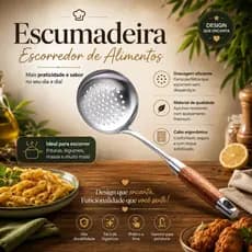 Escumadeira Fritura Colher de Arroz Escorredor de Alimentos Espumadeira