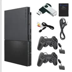 Playstation 2 Slim Completo + Opl Instalado +2 Cont + 10 Jogos.