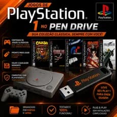 Kit OPL PS1 para jogar no  PS2 + Memory Card + Pen Drive com 10 Jogos à Escolha