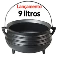 Caldeirão Tripé 9 Litros Lançamento, Panelão de Ferro Fundido