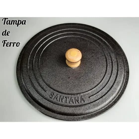 Tampa de Ferro Fundido Modelo Santana para Panelas/ Frigideiras  Variação de Tamanhos