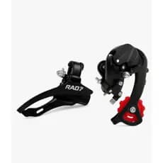 Kit De Marcha P/bike Cambio Dianteiro E Traseiro Preto
