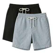 Kit 2 Bermudas Masculinas Estilo Linho com Cordão Moda Verão Masculina