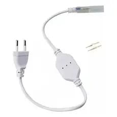 Kit 20 Conector Rabicho Mangueira Led Chata Plug Tomada Fita