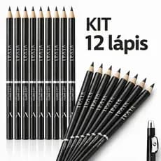 Kit 6 ou 12 Lápis de Olho PRETO Vivai com Apontador Atacado longa Duração
