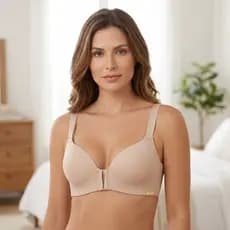 Sutiã Com Bojo Fecho Frontal Feminino Alcinha Poliamida Suporte Alto Regulagem SFF0