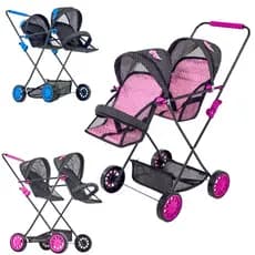 Carrinho de Boneca Gêmeos Sag Luxo baby Estilo Infantil Varias Cores Novidade Infantil Cadeira Móvel