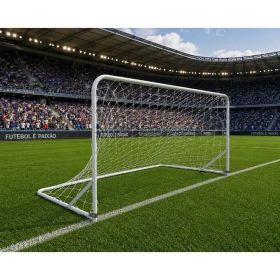 TRAVE DE GOL DE FUTEBOL G COM 1 GOL 1,08X49CM MENINO BRINCAR REDE FERRO