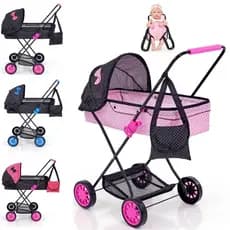 Carrinho De Boneca Porta Objeto Veneza Luxo Reborn Estiloso Bolsa Canguru