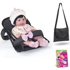 Kit Bebê Conforto Bolsinha e Mamadeira mágica Cadeirinha de alimentação Brinde Não Acompanha Boneca