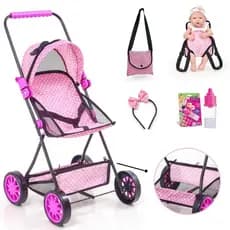 Carrinho De Boneca Reborn Baby Sag Luxo Ninar Veneza Bebê