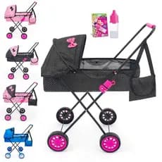 Carrinho para bonecas bebê reborn berço luxo ninar