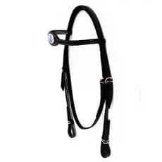 Cabeçada de Couro Legítimo com Aplique Nossa Senhora Aparecida Oval para Cavalos!!