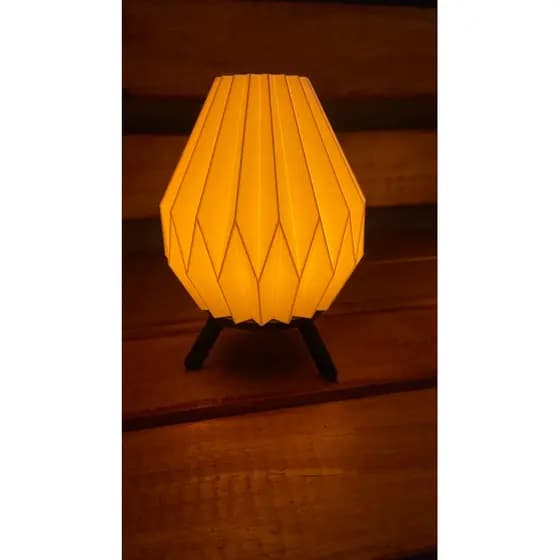 luminária de mesa-abajur led-luminária decorativa-luz quente-luminária para quarto-abajur moderno-luz ambiente-origami