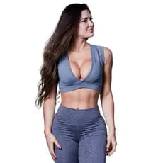 TOP Cropped Academia Feminino Suplex Academia LUDMILA cores diversas