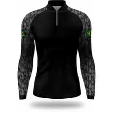 CAMISA CAMISETA BLUSA DE PESCA  UV50 COM ZIPER