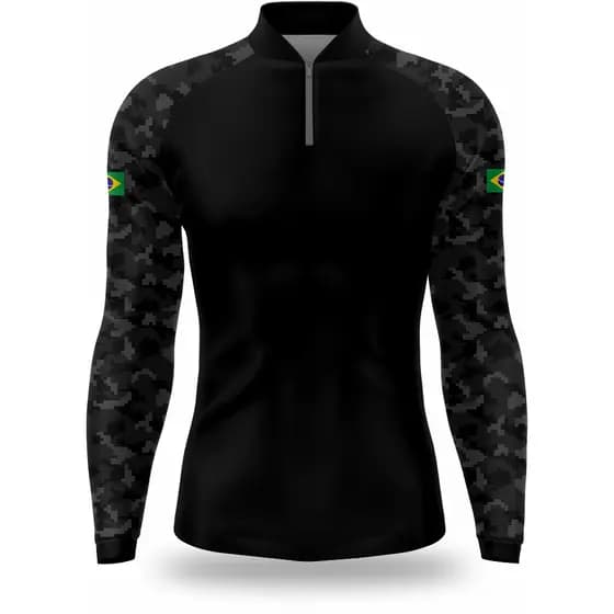 CAMISETA BLUSA  COM PROTEÇÃO UV50+COM ZIPER