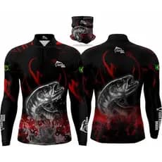 CAMISA + BANDANA COM PROTEÇAO UV TRAIRA VEMELHAR
