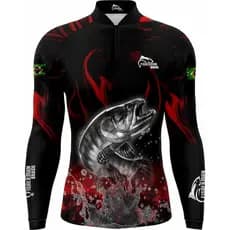 CAMISA CAMISETA BLUSA DE PESCA COM PROTEÇAO UV50+