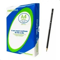 Kit Papel Sulfite A4 Branco 75g Executive 500 Folhas Alta Qualidade para Impressora e Copiadora