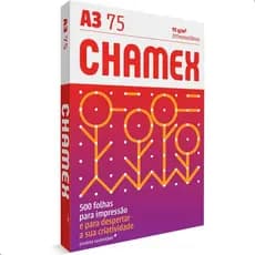 Papel Sulfite A3 Chamex 75g Branco 500 Folhas Impressão Profissional Original