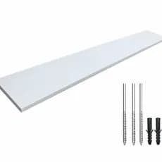 Prateleira MDF 60x20 Branca Kit 2 Unidades Suporte Parede Nicho Decorativo