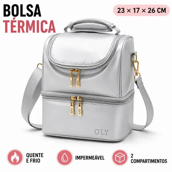 Bolsa Térmica O’LY Dupla Camada – Marmita, Mamadeira, Isotérmica com Alça Transversal