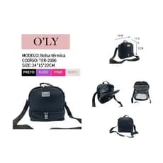 Bolsa Térmica Lancheira Necessaire Marmita Lanches Bebidas 2 Compartimentos