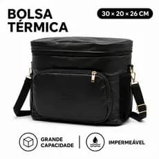 Bolsa Térmica O’LY 16L Grande com Alça Transversal | Bolsa para Marmita, Viagem, Praia e Academia – Prática e Estilosa