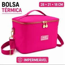 Bolsa Térmica para Marmita Multifuncional | Alça de Mão e Transversal | Mesmo Modelo com Diferentes Materiais Externos