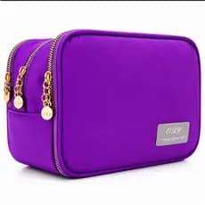 Necessaire Feminina Grande 30cm com Divisórias para Viagem - Bolsa de Cosméticos Multicamadas Organizadora de Maquiagem