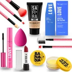 Kit De Maquiagem Itens Lindo Presente Mascara Hidratação Top Paletas Estojo Sombra